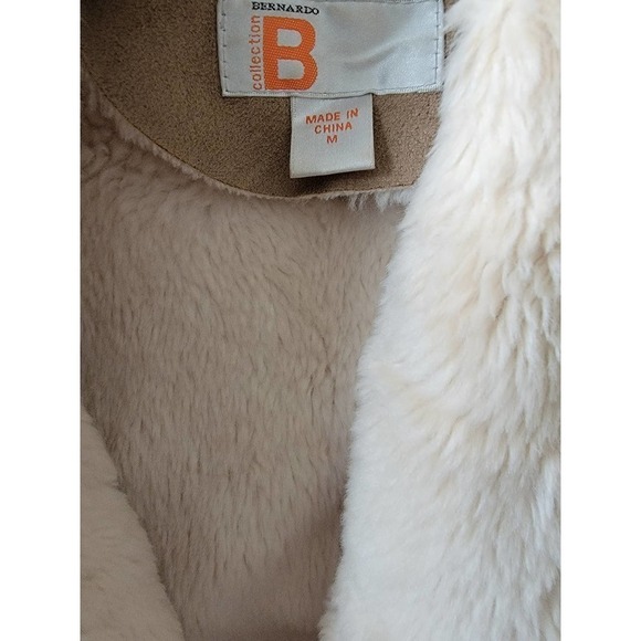 COPY - Faux Fur / Suede Brown Tan Jacket / Fall Winter Coat - Picture 5 of 6